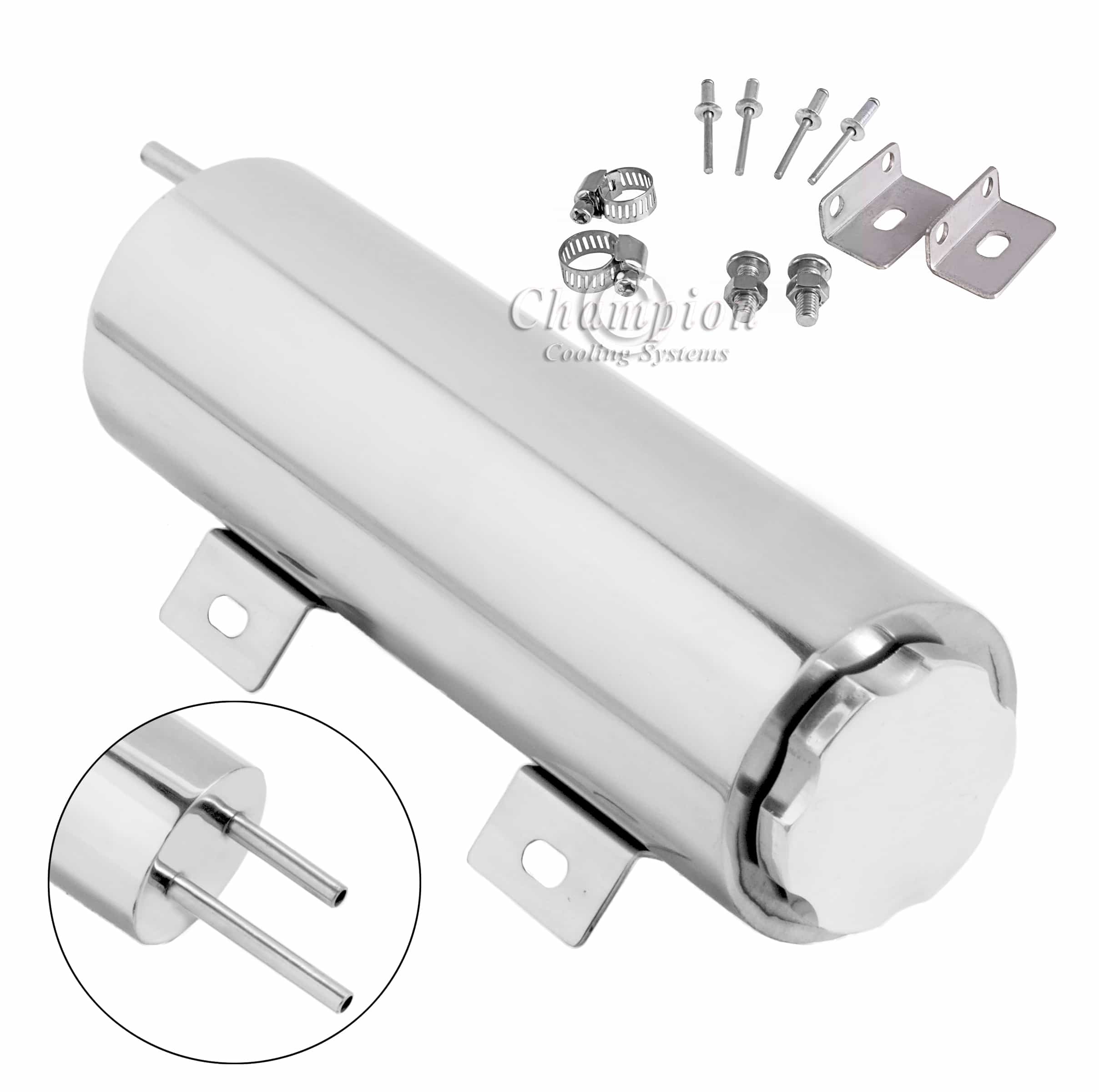Stainless Steel Coolant Overflow Tank 3 x 9"