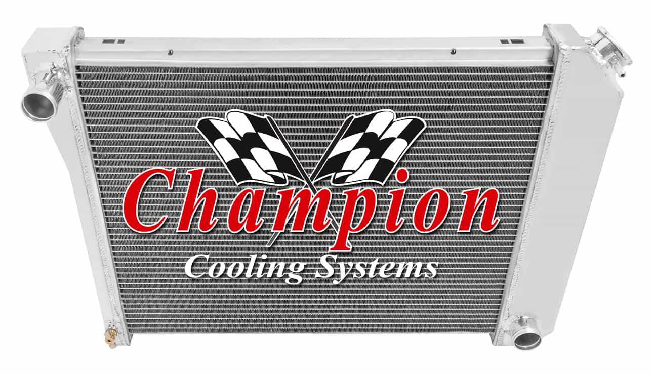 65-88 Chevrolet Monte Carlo Aluminum Radiator — Champion 571-M (No Trans Cooler)