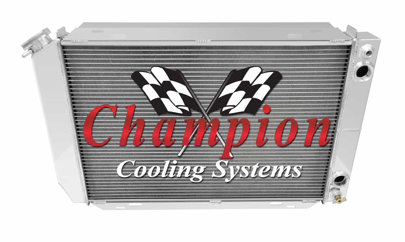 75-93 Ford Mustang Aluminum Radiator — Champion 138B-DP (Dual Pass)