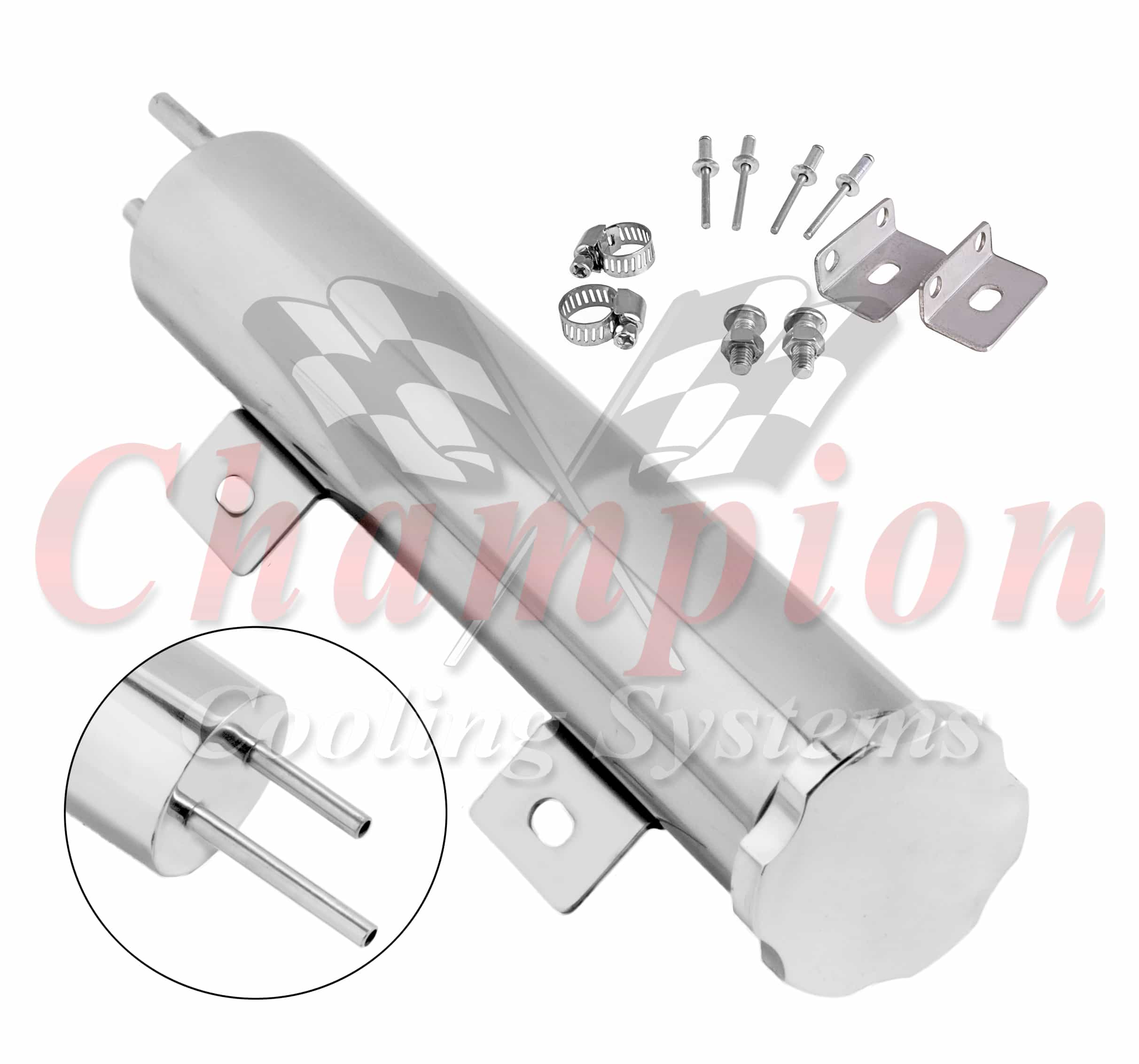 Stainless Steel Coolant Overflow Tank 2 x 10"