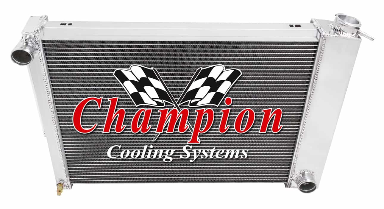 67-69 Chevrolet Camaro Aluminum Radiator — Champion 337B-M (No Trans Cooler)