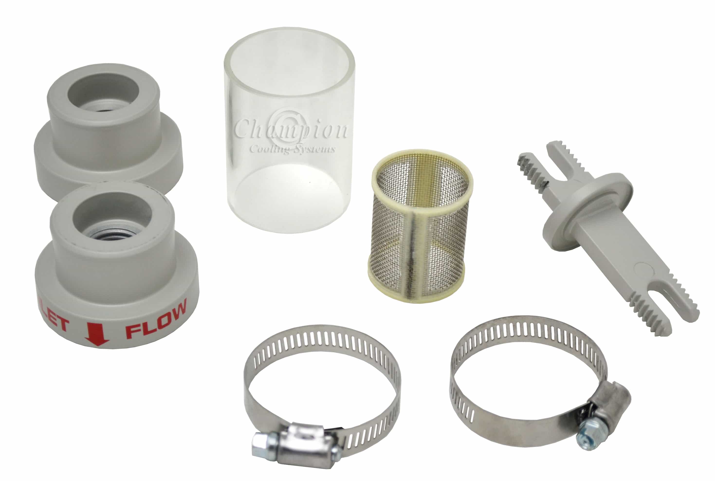 Inline Radiator Hose Filter 1 1/4" — Off-White (See-Through Coolant Filter) — alternate view