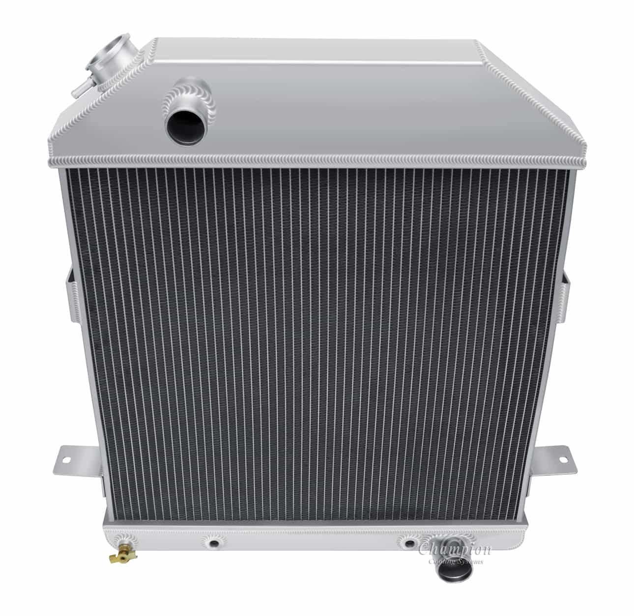 39-41 Ford Deluxe Aluminum Radiator — Champion 4001CH (Chevy V8 Swap) — alternate view
