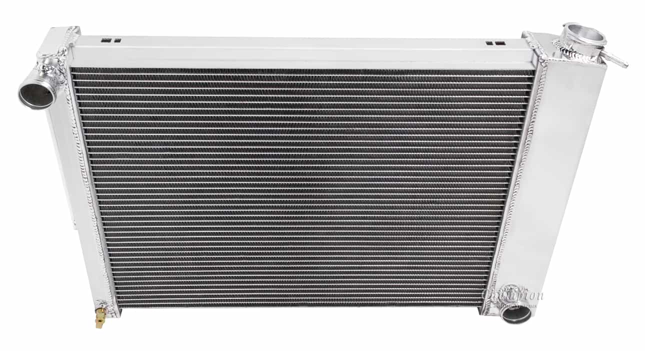67-69 Chevrolet Camaro Aluminum Radiator — Champion 337B-M (No Trans Cooler) — alternate view