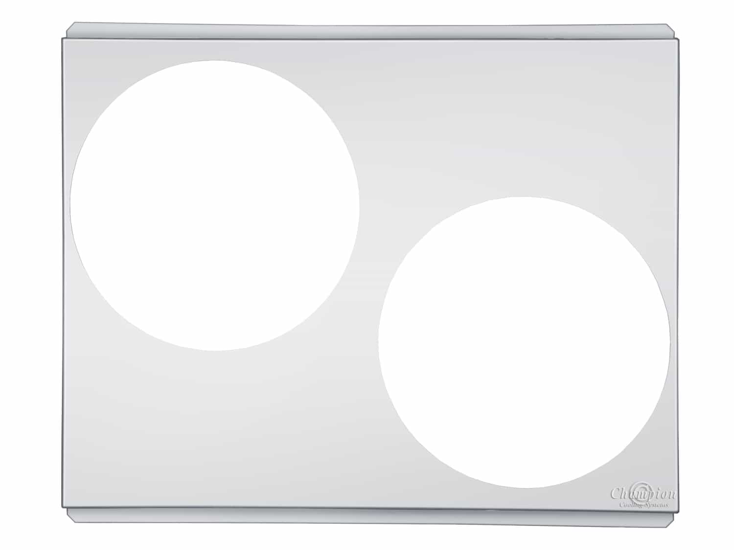 All Aluminum Fan Shroud Fits (2) 12" Fans for UN24-CH, UN24-DP, UN24-FD FSUN-24-2x12 — alternate view