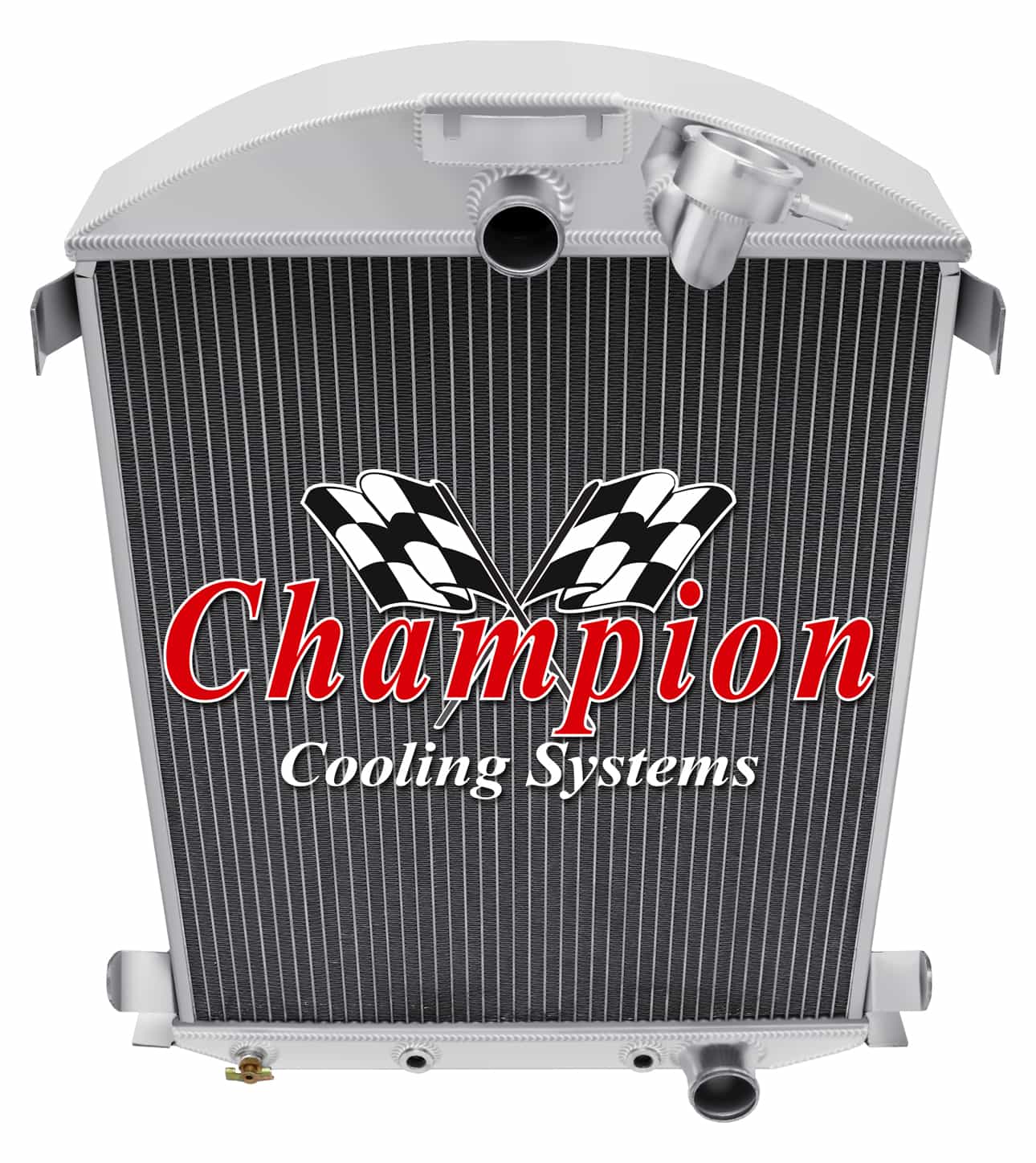 30-31 Ford Model A Aluminum Radiator — Champion 3031CH (Chevy V8 Swap)