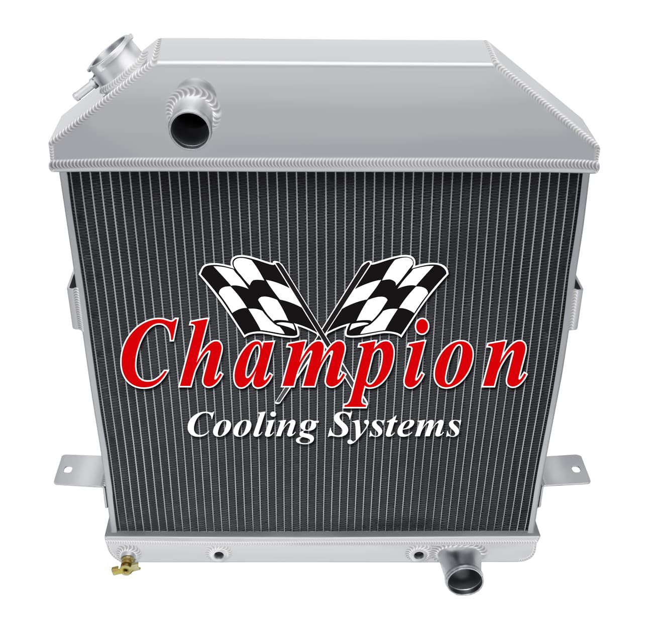 39-41 Ford Deluxe Aluminum Radiator — Champion 4001CH (Chevy V8 Swap)